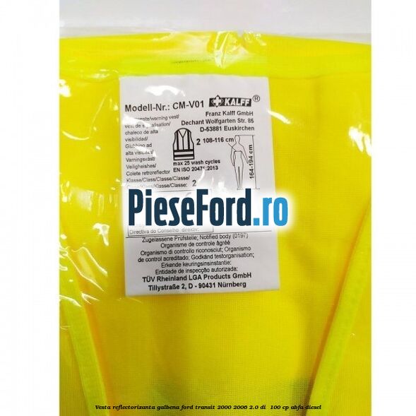 Vesta reflectorizanta galbena Ford Transit 2000-2006 2.0 DI  100 cp ABFA diesel