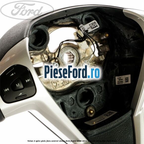 Volan 3 spite piele fara control viteza Ford Fiesta 2008-2012 1.4 TDCi 68 cp F6JB, F6JD diesel