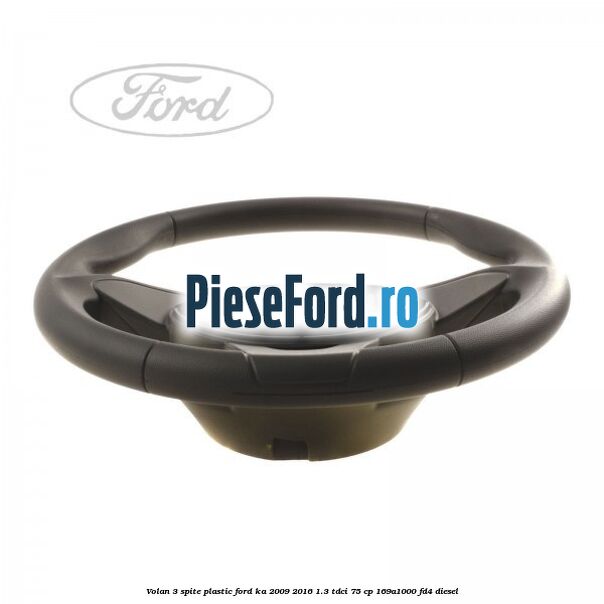Volan 3 spite plastic Ford Ka 2009-2016 1.3 TDCi 75 cp 169A1000, FD4 diesel