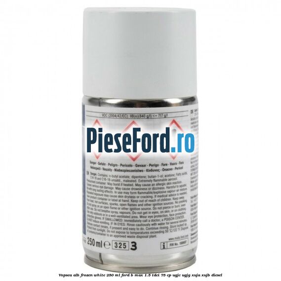 Vopsea alb Frozen White, 250 ml Ford B-Max 1.5 TDCi 75 cp UGJC, UGJG, XUJA, XUJB diesel