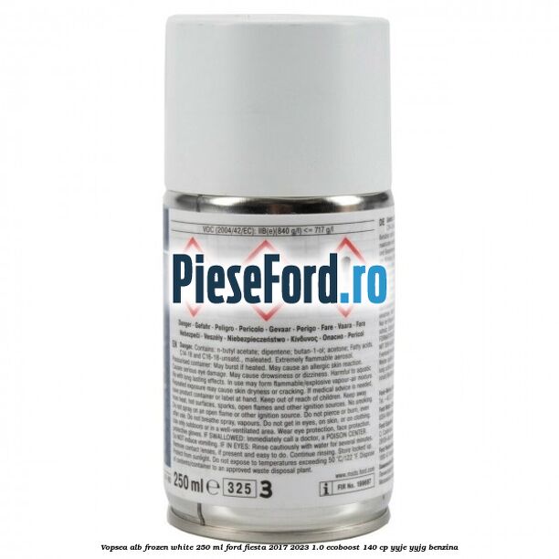 Vopsea alb Frozen White, 250 ml Ford Fiesta 2017-2023 1.0 EcoBoost 140 cp YYJE, YYJG benzina