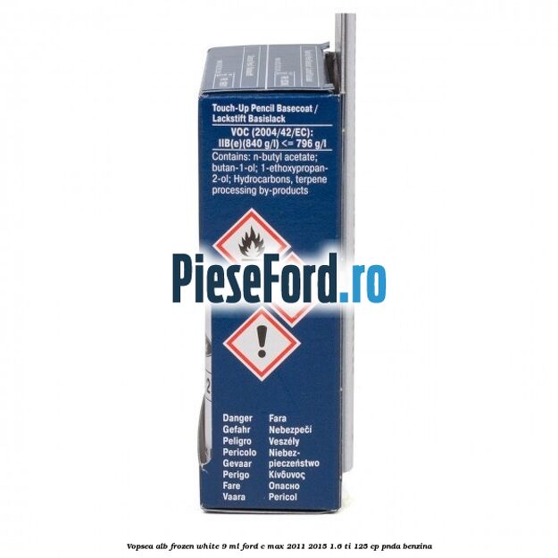 Vopsea alb Frozen White, 9 ml Ford C-Max 2011-2015 1.6 Ti 125 cp PNDA benzina