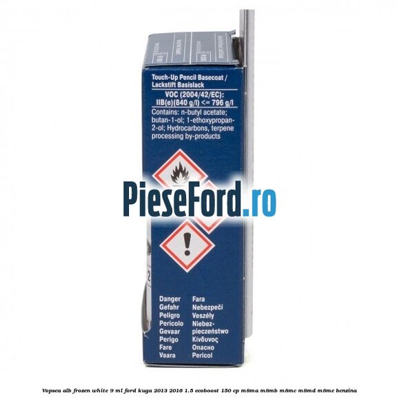 Vopsea alb Frozen White, 9 ml Ford Kuga 2013-2016 1.5 EcoBoost 150 cp Vopsea alb Frozen White, 9 ml Ford Kuga 2013-2016 1.5 EcoBoost 150 cp M8MA, M8MB, M8MC, M8MD, M8ME benzina
