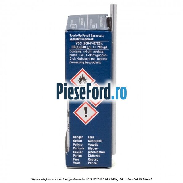 Vopsea alb Frozen White, 9 ml Ford Mondeo 2014-2018 2.0 TDCi 180 cp T8CA, T8CC, T8CD, T8CL diesel