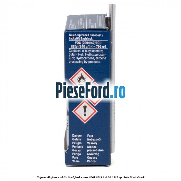 Vopsea alb Frozen White, 9 ml Ford S-Max 2007-2014 1.6 TDCi 115 cp Vopsea alb Frozen White, 9 ml Ford S-Max 2007-2014 1.6 TDCi 115 cp T1WA, T1WB diesel