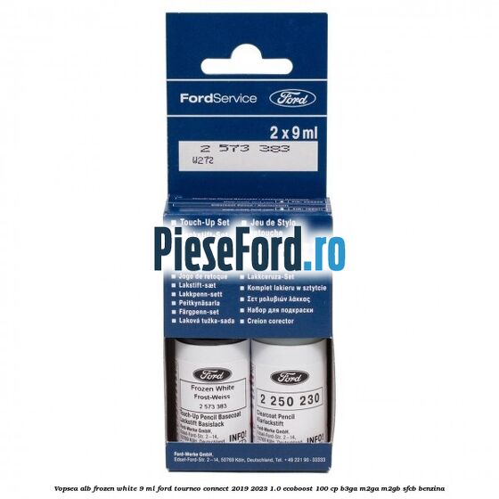 Vopsea alb Frozen White, 9 ml Ford Tourneo Connect 2019-2023 1.0 EcoBoost 100 cp