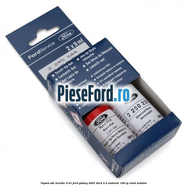 Vopsea alb metalic, 9 ml Ford Galaxy 2007-2014 2.0 EcoBoost 199 cp TNWB benzina