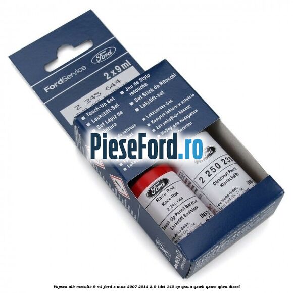 Vopsea alb metalic, 9 ml Ford S-Max 2007-2014 2.0 TDCi 140 cp QXWA, QXWB, QXWC, UFWA diesel