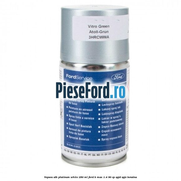 Vopsea alb Platinum White, 250 ml Ford B-Max 1.4 90 cp SPJD, SPJE benzina