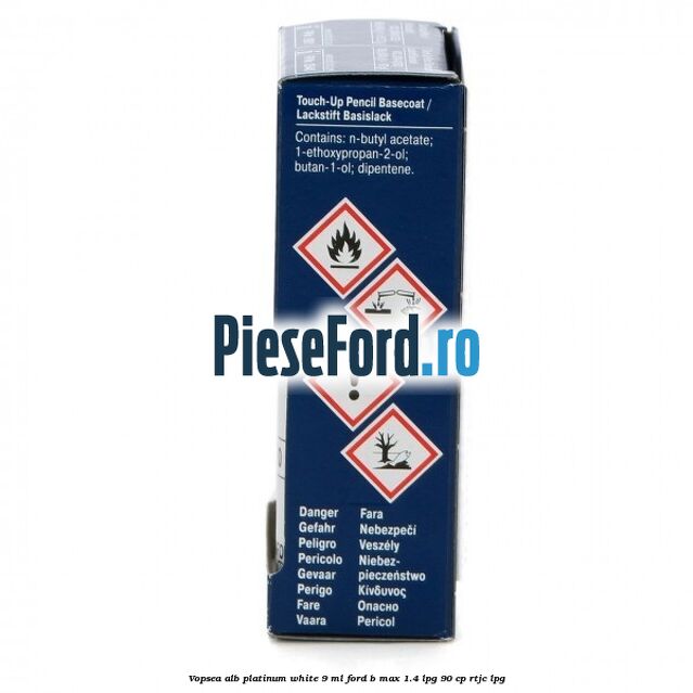 Vopsea alb Platinum White, 9 ml Ford B-Max 1.4 LPG 90 cp RTJC LPG