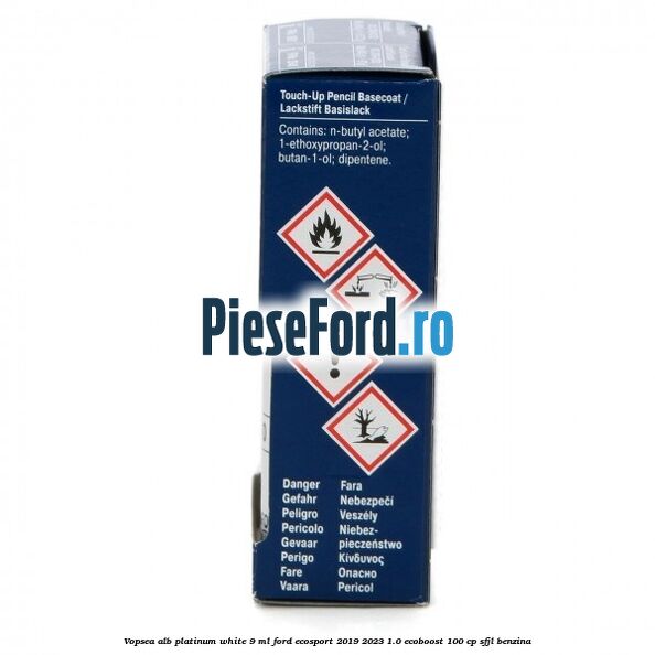 Vopsea alb Platinum White, 9 ml Ford EcoSport 2019-2023 1.0 EcoBoost 100 cp Vopsea alb Platinum White, 9 ml Ford EcoSport 2019-2023 1.0 EcoBoost 100 cp SFJL benzina