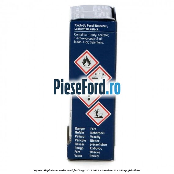 Vopsea alb Platinum White, 9 ml Ford Kuga 2019-2023 2.0 EcoBlue 4x4 150 cp YLDC diesel