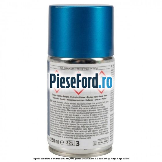 Vopsea albastru bahama, 250 ml Ford Fiesta 2002-2005 1.6 TDCi 90 cp HHJA, HHJB diesel