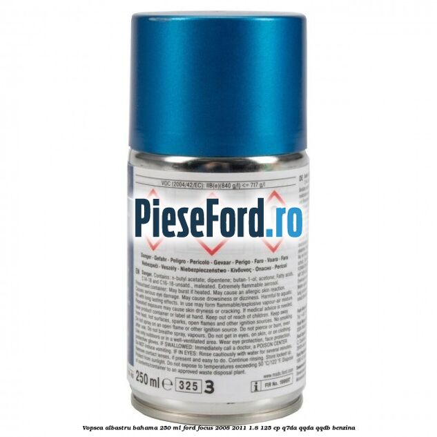 Vopsea albastru bahama, 250 ml Ford Focus 2008-2011 1.8 125 cp Q7DA, QQDA, QQDB benzina