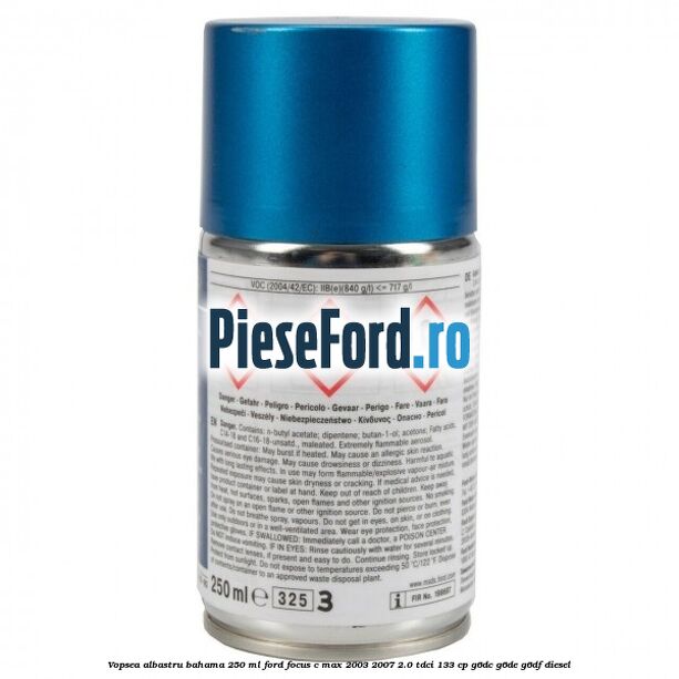 Vopsea albastru bahama, 250 ml Ford Focus C-Max 2003-2007 2.0 TDCi 133 cp Vopsea albastru bahama, 250 ml Ford Focus C-Max 2003-2007 2.0 TDCi 133 cp G6DC, G6DE, G6DF diesel