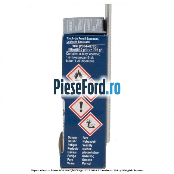 Vopsea albastru Blazer Blue, 9 ml Ford Kuga 2019-2023 1.5 EcoBoost 183 cp 996, Y1DA benzina