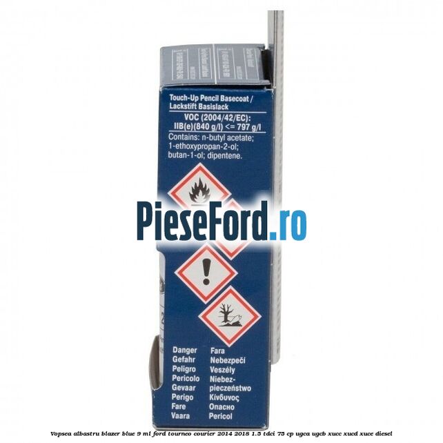 Vopsea albastru Blazer Blue, 9 ml Ford Tourneo Courier 2014-2018 1.5 TDCi 75 cp Vopsea albastru Blazer Blue, 9 ml Ford Tourneo Courier 2014-2018 1.5 TDCi 75 cp UGCA, UGCB, XUCC, XUCD, XUCE diesel