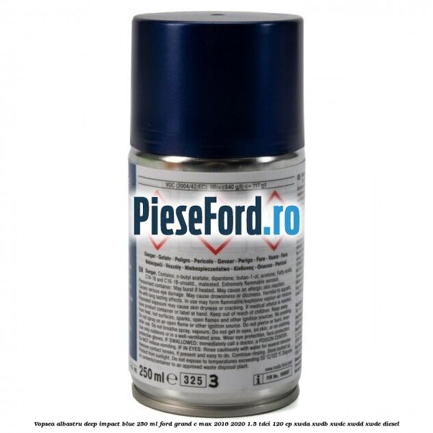 Vopsea albastru Deep Impact Blue, 250 ml Ford Grand C-Max 2016-2020 1.5 TDCi 120 cp XWDA, XWDB, XWDC, XWDD, XWDE diesel
