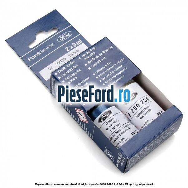 Vopsea albastru Ocean metalizat, 9 ml Ford Fiesta 2008-2012 1.6 TDCi 75 cp