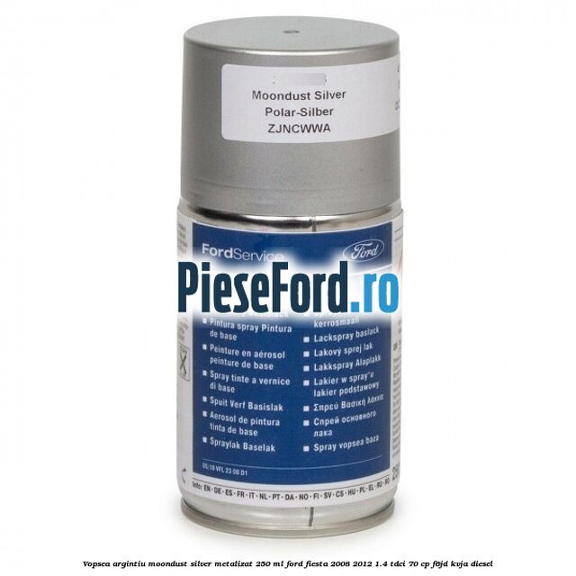 Vopsea argintiu Moondust silver metalizat, 250 ml Ford Fiesta 2008-2012 1.4 TDCi 70 cp