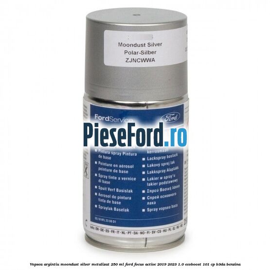 Vopsea argintiu Moondust silver metalizat, 250 ml Ford Focus Active 2019-2023 1.0 EcoBoost 101 cp