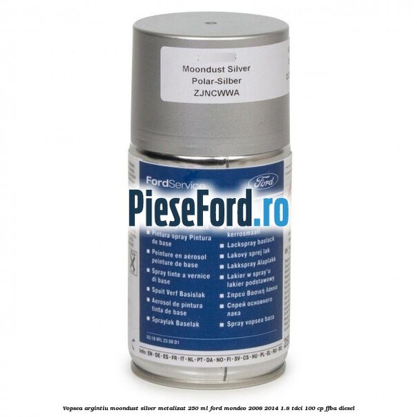Vopsea argintiu Moondust silver metalizat, 250 ml Ford Mondeo 2008-2014 1.8 TDCi 100 cp FFBA diesel