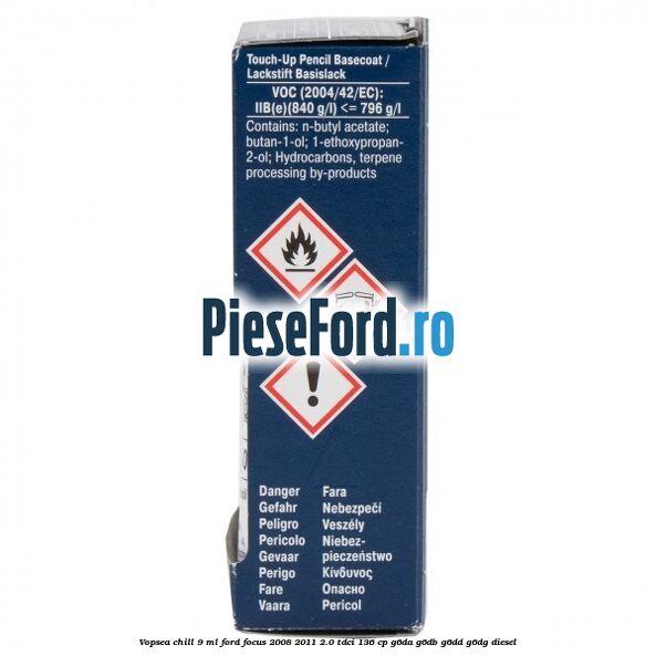 Vopsea chill, 9 ml Ford Focus 2008-2011 2.0 TDCi 136 cp G6DA, G6DB, G6DD, G6DG diesel