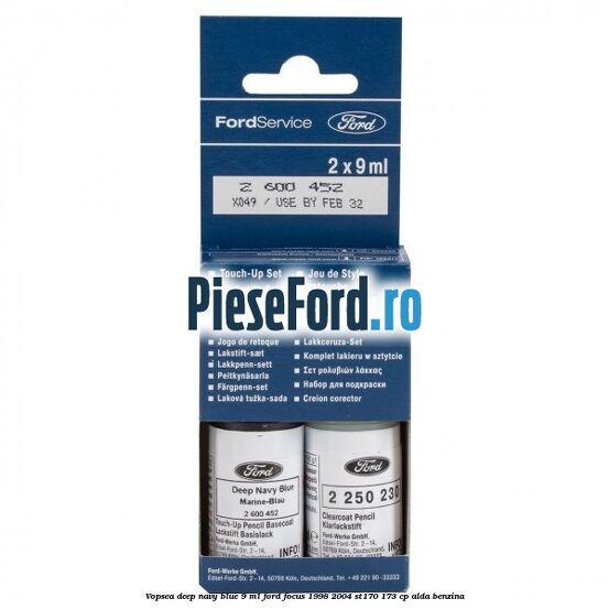 Vopsea deep navy blue, 9 ml Ford Focus 1998-2004 ST170 173 cp ALDA benzina
