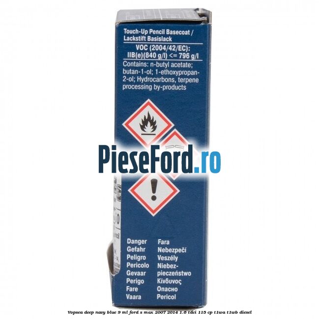 Vopsea deep navy blue, 9 ml Ford S-Max 2007-2014 1.6 TDCi 115 cp T1WA, T1WB diesel