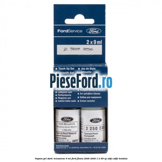 Vopsea gri Dark Micastone, 9 ml Ford Fiesta 2005-2008 1.3 69 cp A9JA, A9JB benzina