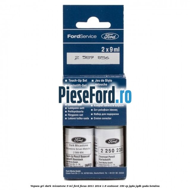 Vopsea gri Dark Micastone, 9 ml Ford Focus 2011-2014 1.6 EcoBoost 150 cp JQDA, JQDB, YUDA benzina