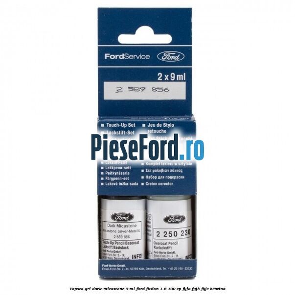 Vopsea gri Dark Micastone, 9 ml Ford Fusion 1.6 100 cp FYJA, FYJB, FYJC benzina