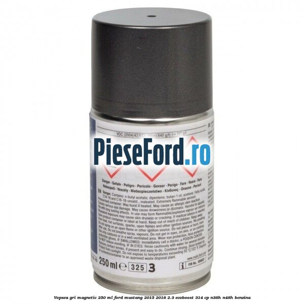 Vopsea gri magnetic, 250 ml Ford Mustang 2015-2018 2.3 EcoBoost 314 cp Vopsea gri magnetic, 250 ml Ford Mustang 2015-2018 2.3 EcoBoost 314 cp N38H, N48H benzina