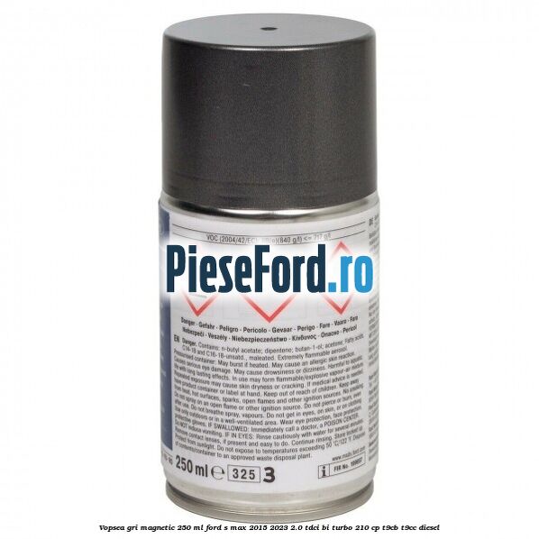 Vopsea gri magnetic, 250 ml Ford S-Max 2015-2023 2.0 TDCi BI-Turbo 210 cp T9CB, T9CC diesel
