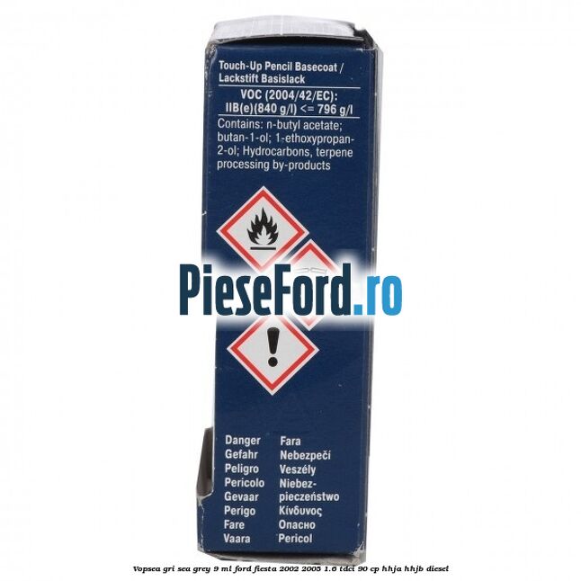 Vopsea gri Sea Grey, 9 ml Ford Fiesta 2002-2005 1.6 TDCi 90 cp Vopsea gri Sea Grey, 9 ml Ford Fiesta 2002-2005 1.6 TDCi 90 cp HHJA, HHJB diesel