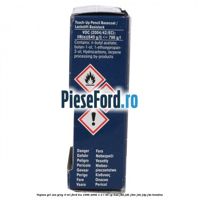 Vopsea gri Sea Grey, 9 ml Ford Ka 1996-2008 1.3 i 60 cp Vopsea gri Sea Grey, 9 ml Ford Ka 1996-2008 1.3 i 60 cp BAA, J4D, J4K, J4M, J4N, J4P, J4S benzina