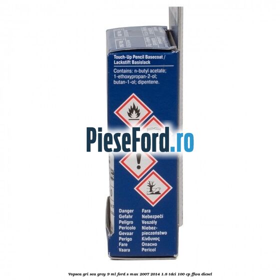 Vopsea gri Sea Grey, 9 ml Ford S-Max 2007-2014 1.8 TDCi 100 cp FFWA diesel