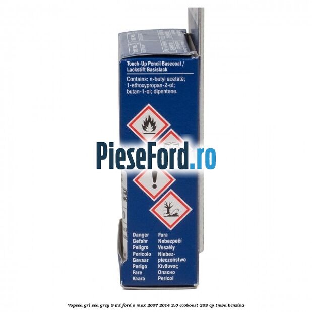 Vopsea gri Sea Grey, 9 ml Ford S-Max 2007-2014 2.0 EcoBoost 203 cp TNWA benzina