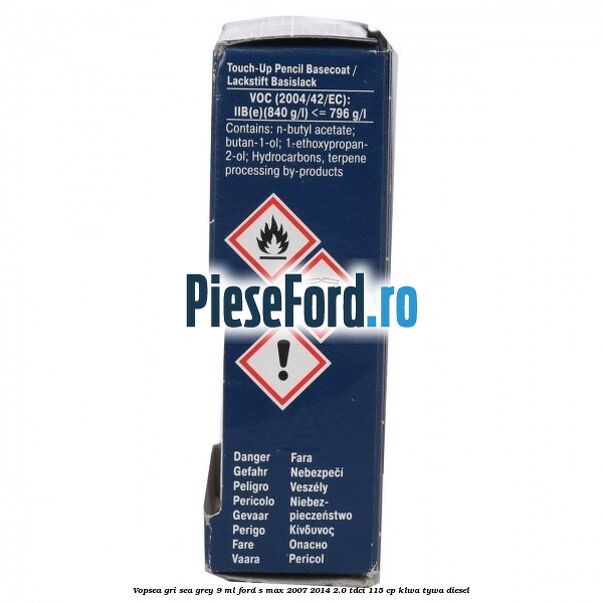 Vopsea gri Sea Grey, 9 ml Ford S-Max 2007-2014 2.0 TDCi 115 cp KLWA, TYWA diesel