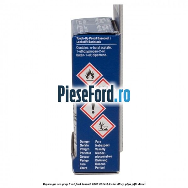 Vopsea gri Sea Grey, 9 ml Ford Transit 2006-2014 2.2 TDCi 85 cp P8FA, P8FB diesel