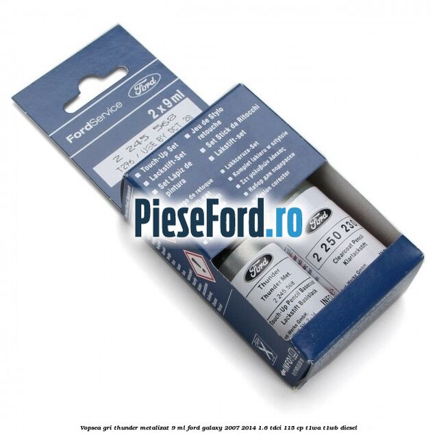 Vopsea gri thunder metalizat, 9 ml Ford Galaxy 2007-2014 1.6 TDCi 115 cp T1WA, T1WB diesel
