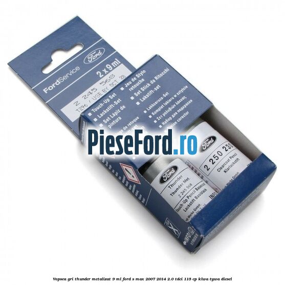 Vopsea gri thunder metalizat, 9 ml Ford S-Max 2007-2014 2.0 TDCi 115 cp KLWA, TYWA diesel