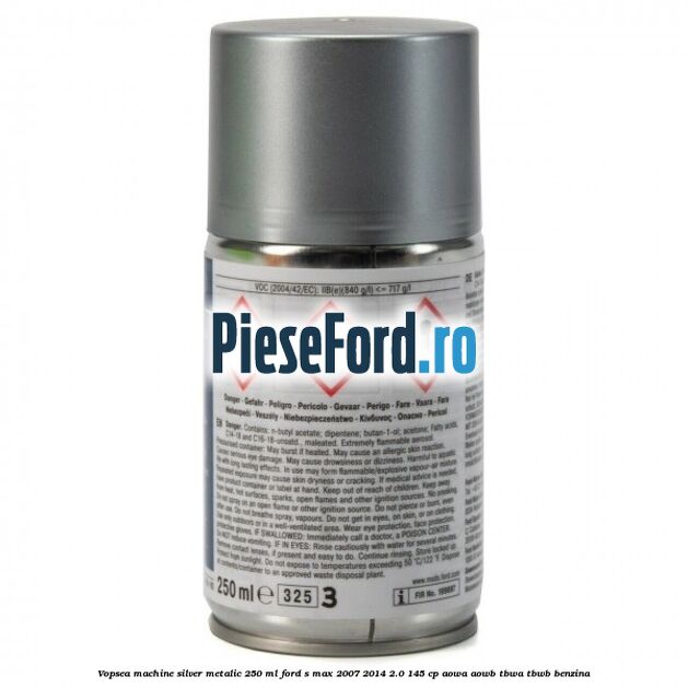 Vopsea machine silver metalic, 250 ml Ford S-Max 2007-2014 2.0 145 cp AOWA, AOWB, TBWA, TBWB benzina