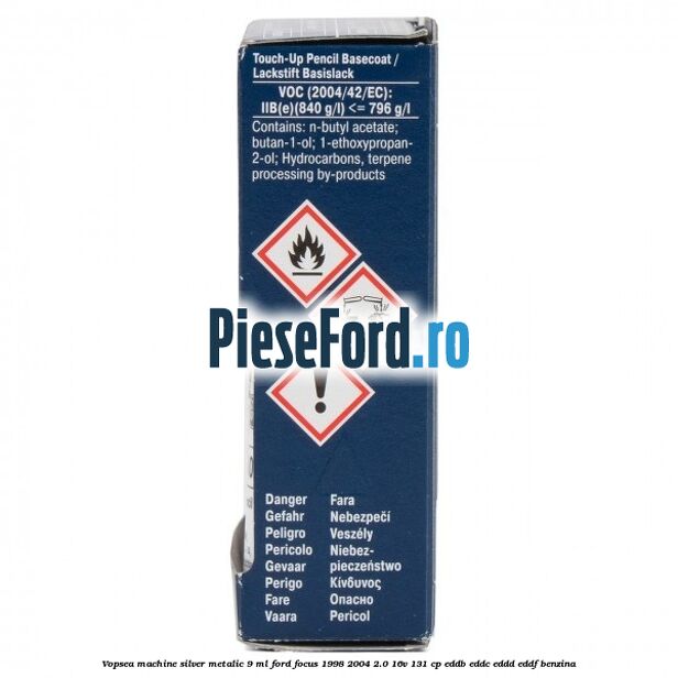 Vopsea machine silver metalic, 9 ml Ford Focus 1998-2004 2.0 16V 131 cp Vopsea machine silver metalic, 9 ml Ford Focus 1998-2004 2.0 16V 131 cp EDDB, EDDC, EDDD, EDDF benzina