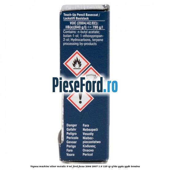 Vopsea machine silver metalic, 9 ml Ford Focus 2004-2007 1.8 125 cp Vopsea machine silver metalic, 9 ml Ford Focus 2004-2007 1.8 125 cp Q7DA, QQDA, QQDB benzina