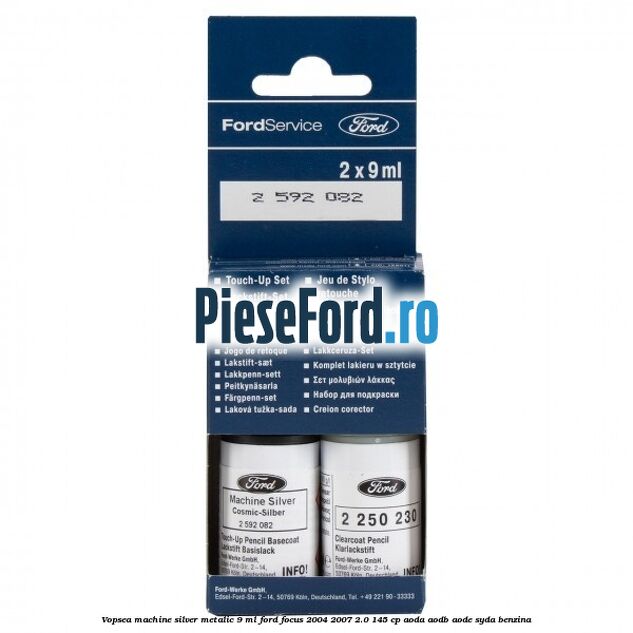 Vopsea machine silver metalic, 9 ml Ford Focus 2004-2007 2.0 145 cp AODA, AODB, AODE, SYDA benzina