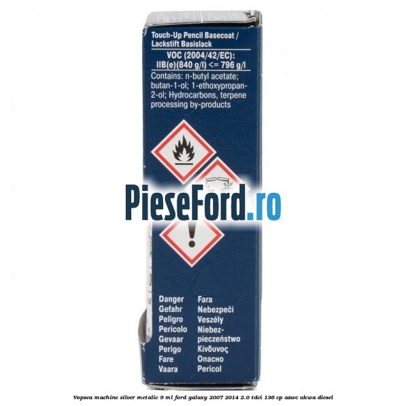 Vopsea machine silver metalic, 9 ml Ford Galaxy 2007-2014 2.0 TDCi 136 cp Vopsea machine silver metalic, 9 ml Ford Galaxy 2007-2014 2.0 TDCi 136 cp AZWC, UKWA diesel