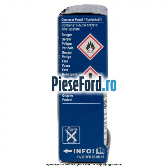 Vopsea nautical blue. 9 ml Ford B-Max 1.4 90 cp SPJD, SPJE benzina