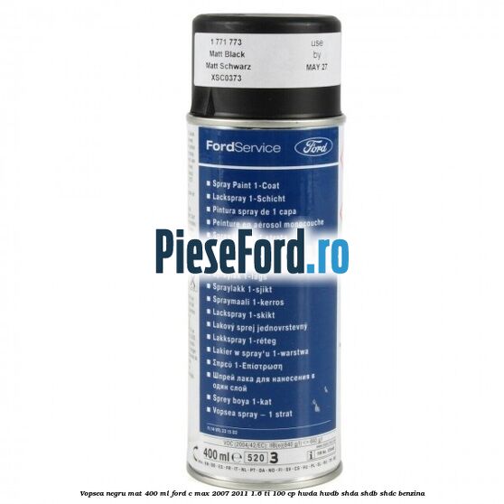 Vopsea negru mat, 400 ml Ford C-Max 2007-2011 1.6 Ti 100 cp Vopsea negru mat, 400 ml Ford C-Max 2007-2011 1.6 Ti 100 cp HWDA, HWDB, SHDA, SHDB, SHDC benzina