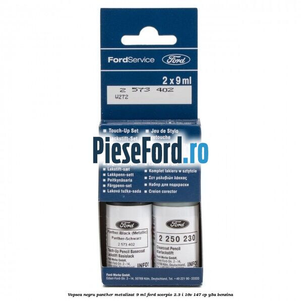 Vopsea negru Panther metalizat, 9 ml Ford Scorpio 2.3 i 16V 147 cp
